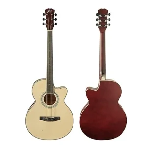 Gibz'S Guitar's G-39 Matt Acoustic Guitar With Truss Rod and Padded Bag (Matt, Natural)